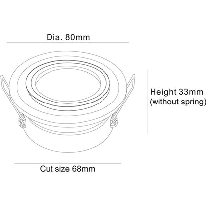 Deko-Light Downlight / Deckeneinbaustrahler Mizar II 12V GU5.3/MR16 max.35W sw