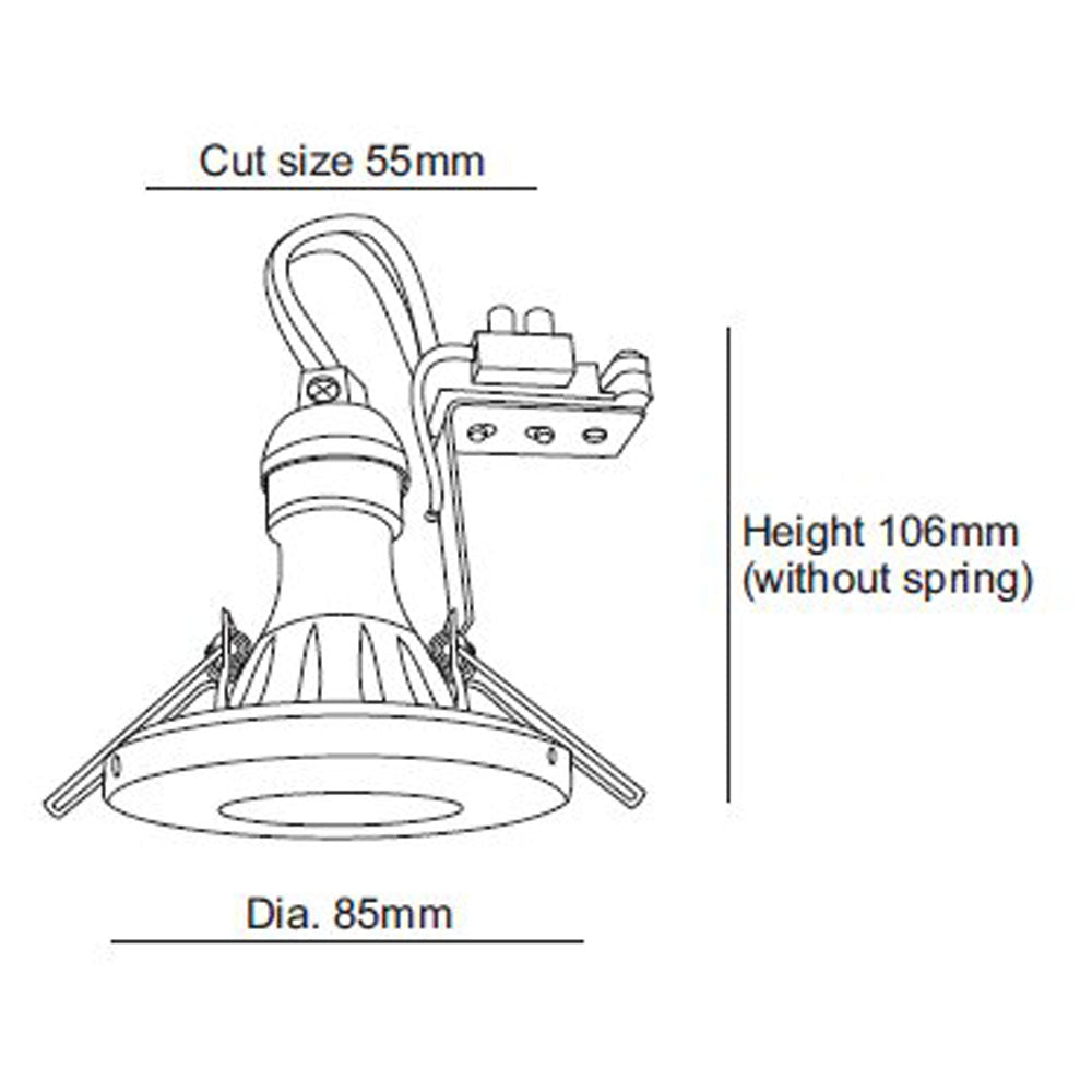 Deko-Light Downlight / Deckeneinbaustrahler Alcor 220-240V GU10 1x max. 35W