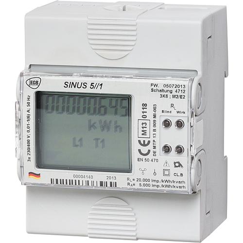 EGB Drehstromzähler SINUS 5//1A beglaub.