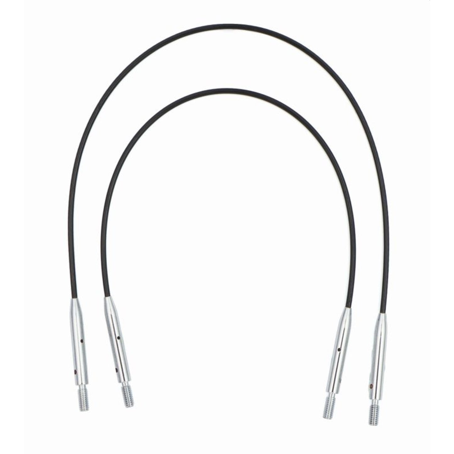 KnitPro Seil für Nadelspitzen Mini Fixed Cable Set schwarz 13 & 17 cm ergibt 27 & 30 cm