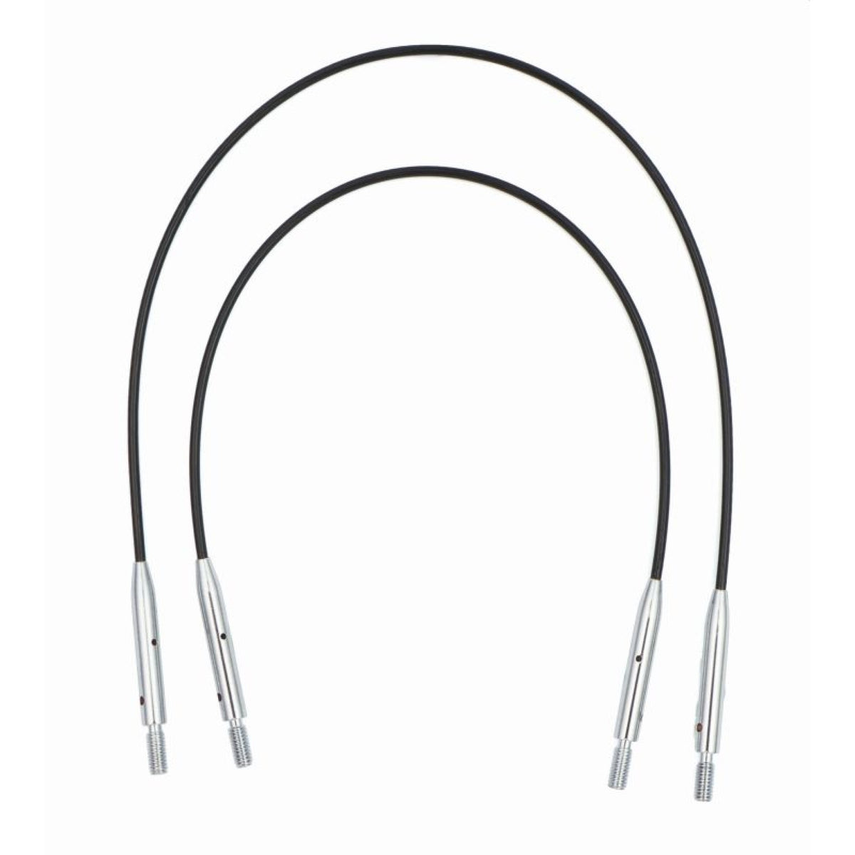 KnitPro Seil für Nadelspitzen Mini Fixed Cable Set schwarz 13 & 17 cm ergibt 27 & 30 cm