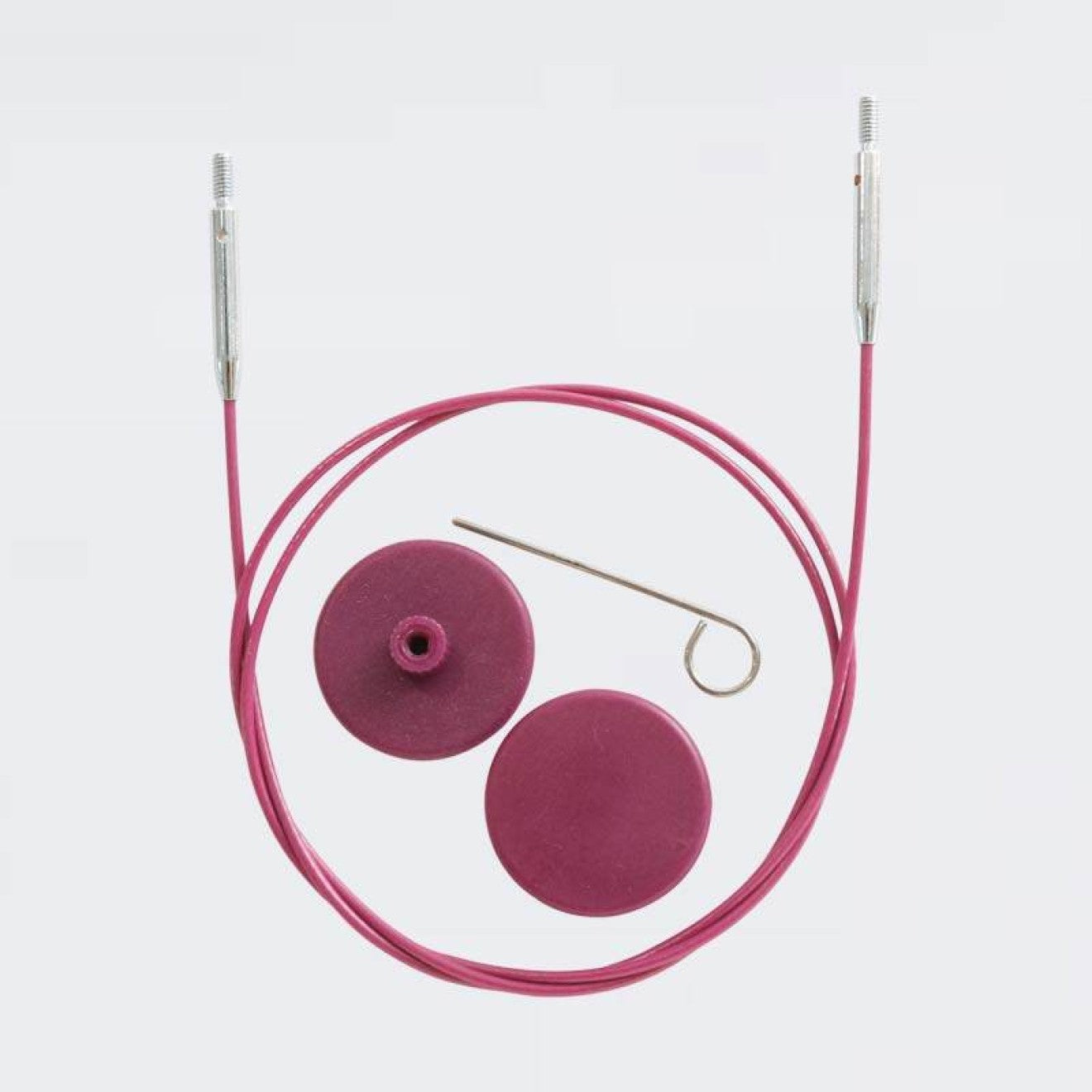 KnitPro Seil für Nadelspitzen 20 cm 40 cm lila