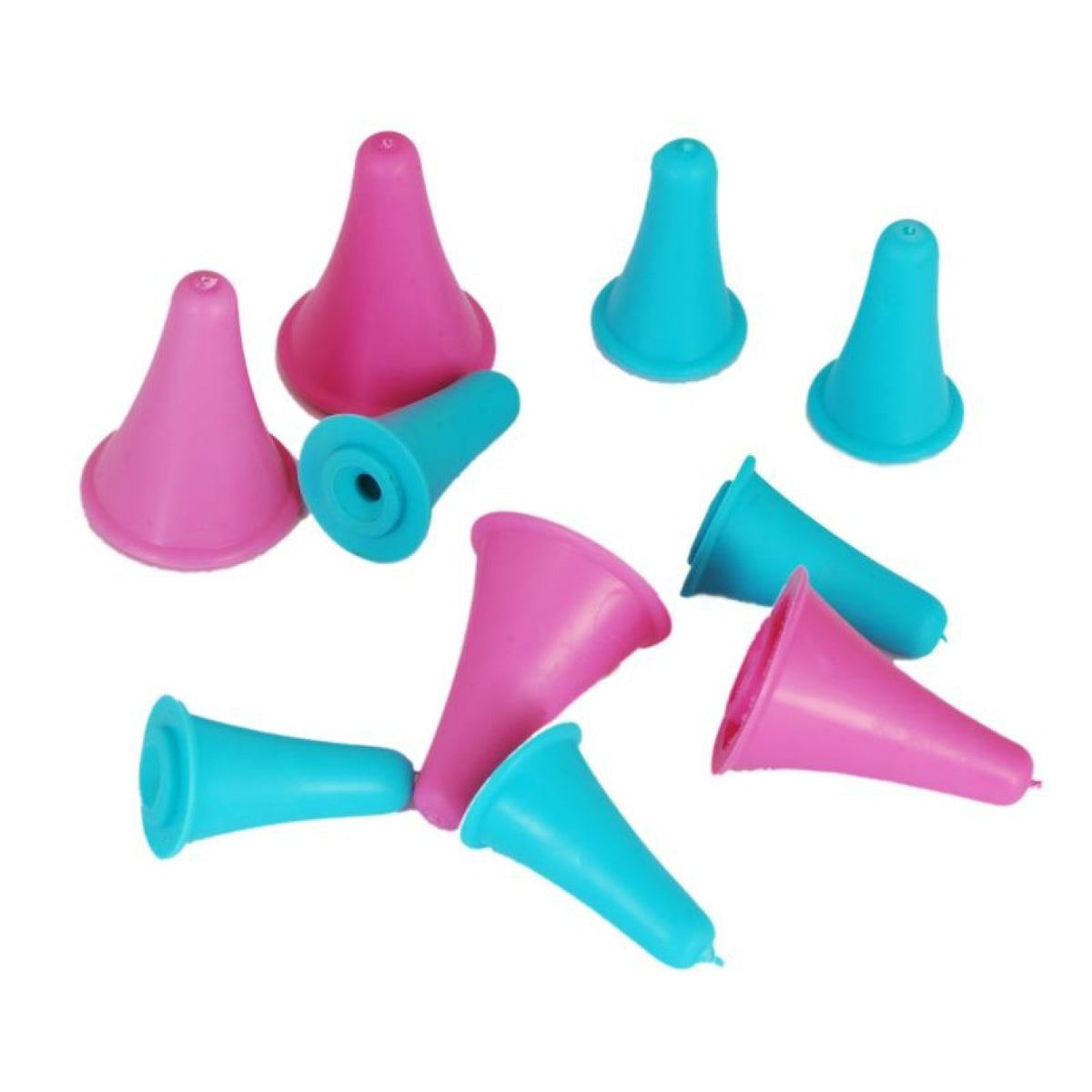 KnitPro Spitzenschoner 2x blau, 2x pink 4 St