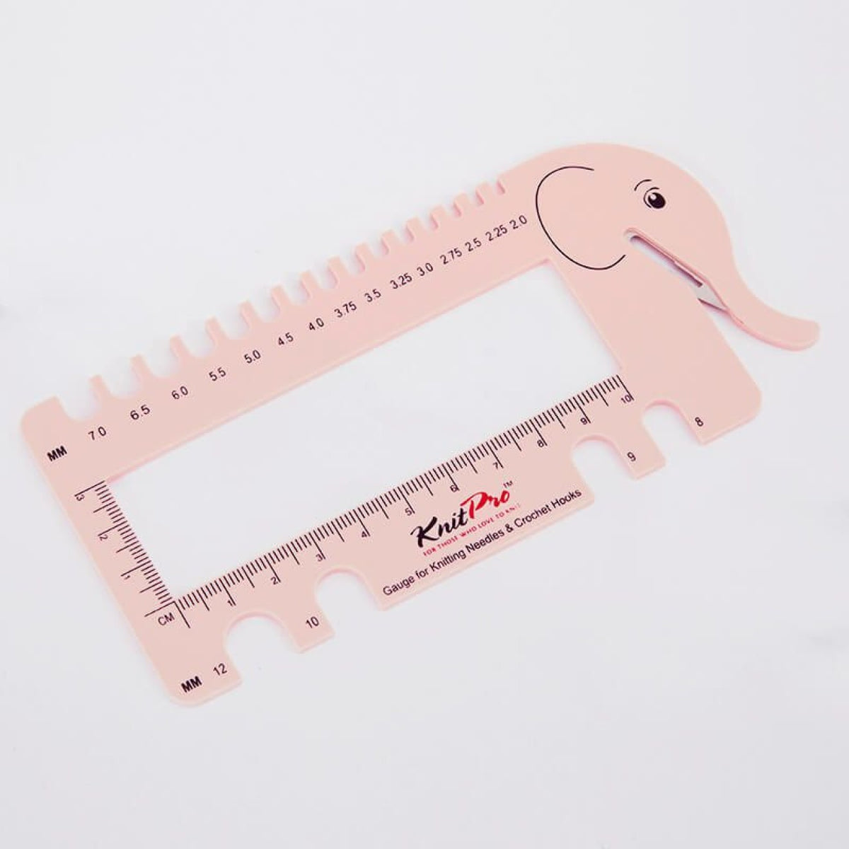 KnitPro Nadelschablone mit Fadenabschneider Blush