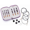 KnitPro Nadelset Deluxe Special auswechselbare Nadelspitzen Jadore Cubics Holz, 7 Paar 4,0 - 8,0 mm