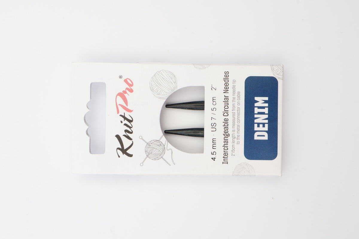 KnitPro Mini austauschbare Nadelspitzen Indigo Holz 4,50 mm