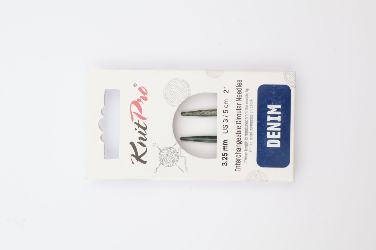 KnitPro Mini austauschbare Nadelspitzen Indigo Holz 3,25 mm
