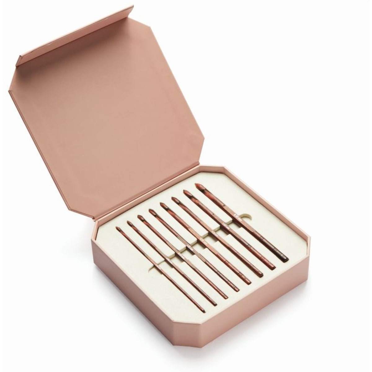 KnitPro Nadelset Häkelnadel Symfonie Rose, 8 Nadeln 3,50 - 8,00 mm