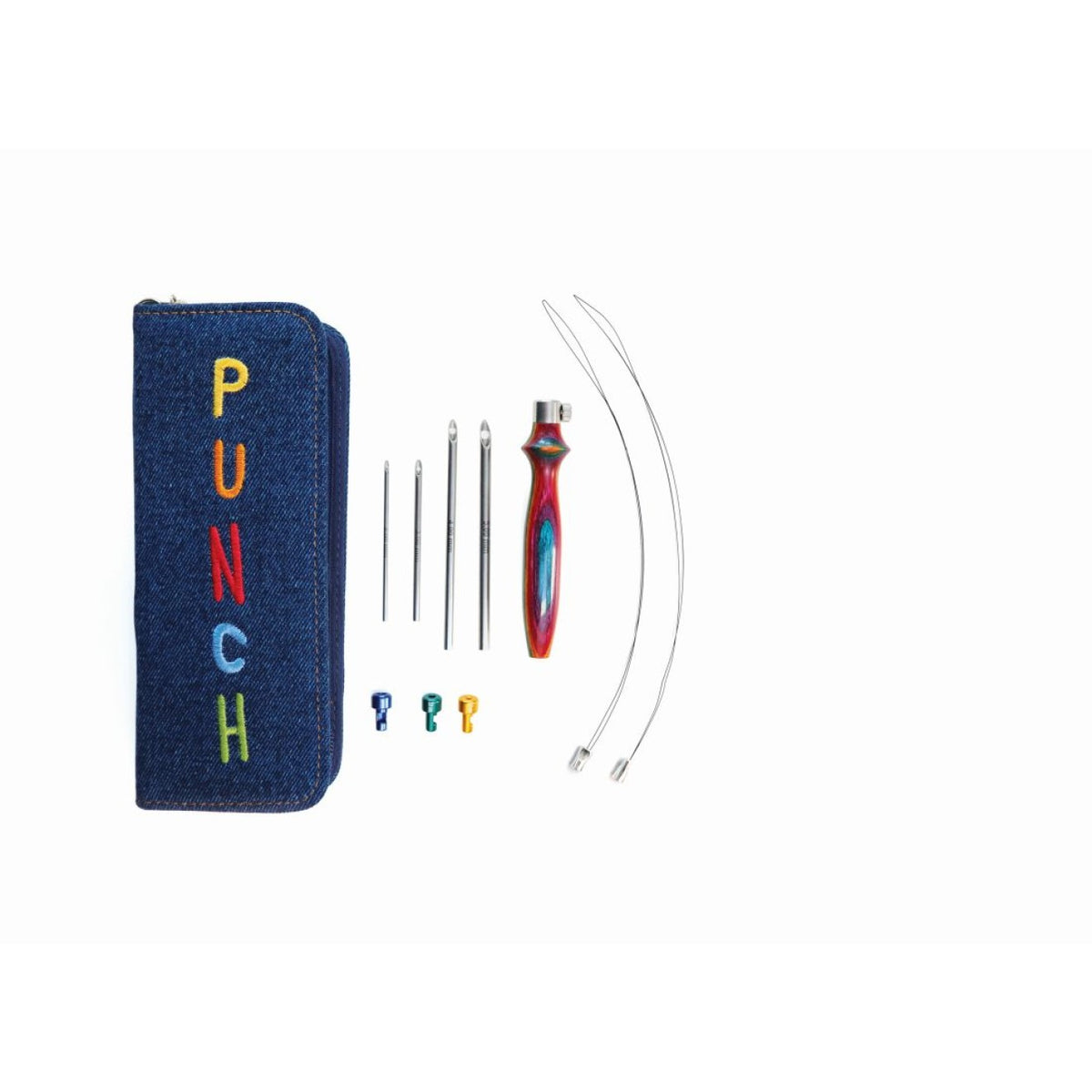 KnitPro Punch Needle Set Vibrant Kit, 4 Nadeln 2,0 - 5,0 mm