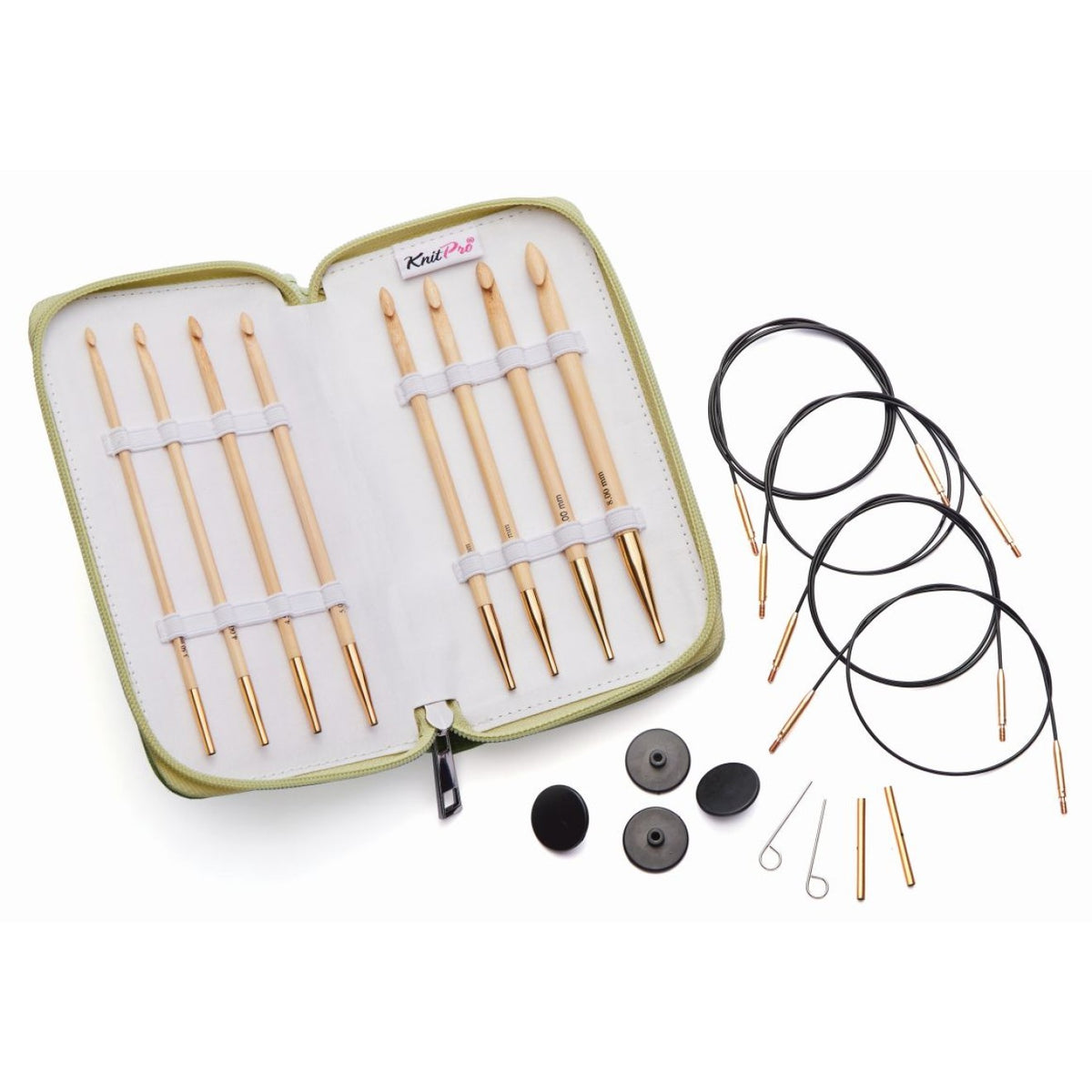 KnitPro Nadelset Häkelnadel bamboo Tunesisch 3,5 4,0 4,5 5,0 5,5 6,0 7,0 8,0 mm