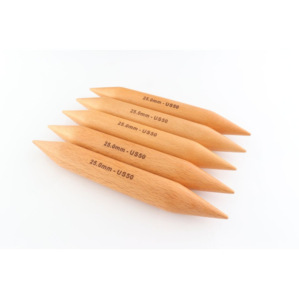 KnitPro Nadelspiel JUMBO Birch 25,00 mm 20 cm 5 St