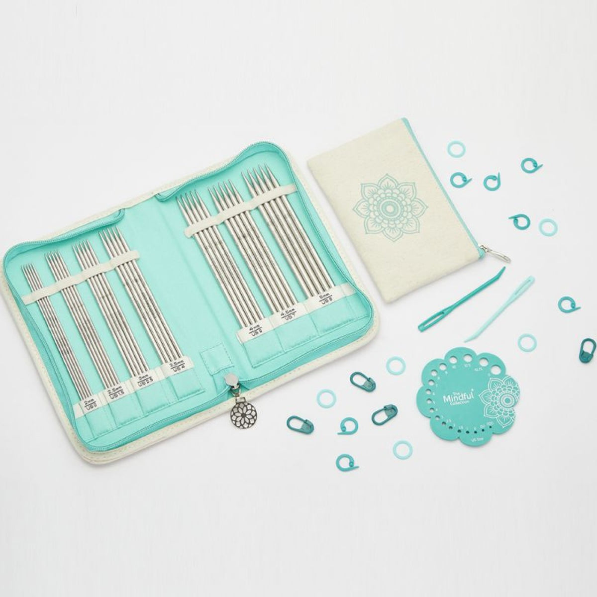 KnitPro Set Sockenstricknadeln Mindful 2,00 - 5,00 mm 15 cm