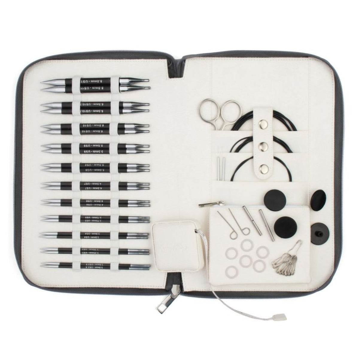 KnitPro Nadelset Regal auswechelbare Nadelspitzen Karbonz 3,00 - 8,00 mm