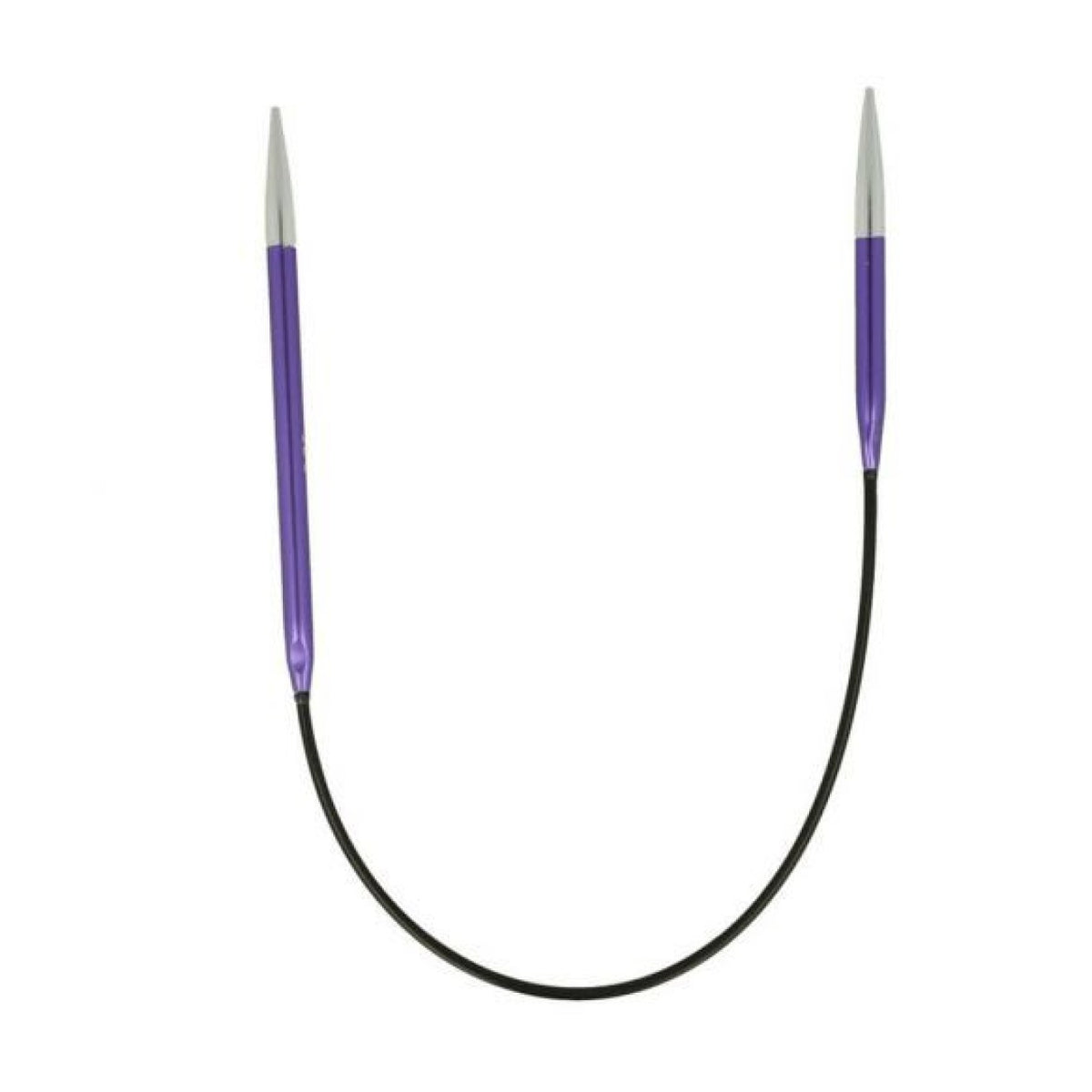 KnitPro Zing Rundstricknadel kurz 3,75 mm 25 cm amethyst
