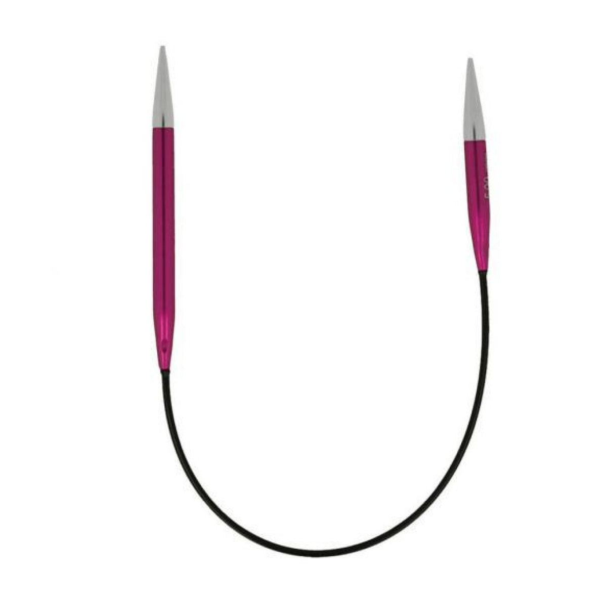 KnitPro Zing Rundstricknadel kurz 5,00 mm 25 cm rubin