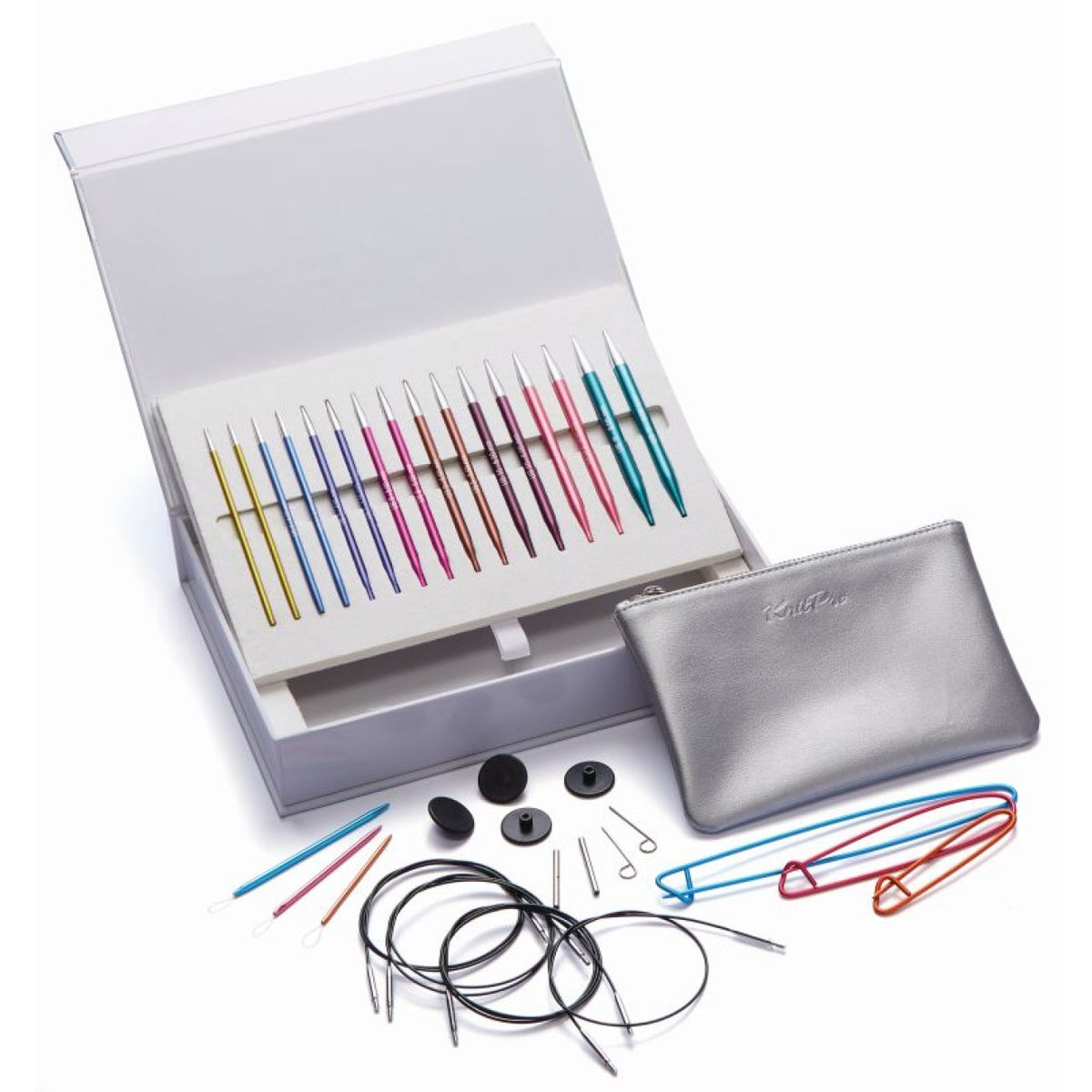 KnitPro Nadelset auswechselbare Nadelspitzen ZING Alu Melodies of Joy, 8 Paar 3,5 - 8,0 mm