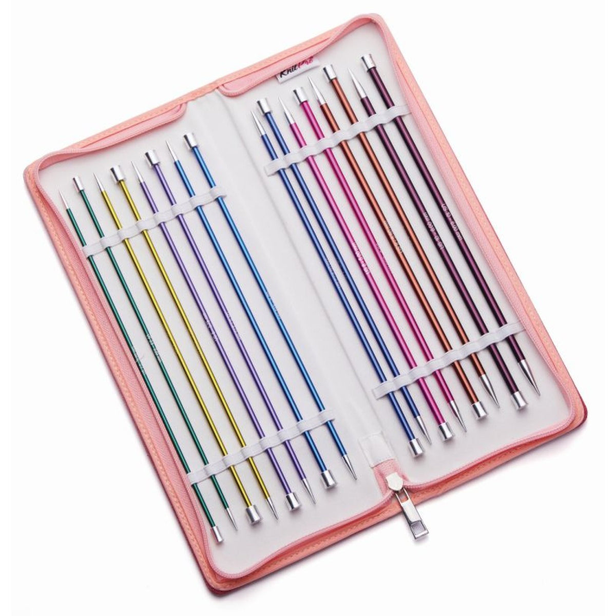 KnitPro Nadelset Jackenstricknadeln ZING Alu 30 cm, 8 Paar 2,5 3,0 3,5 4,0 4,5 5,0 5,5 6,0 mm
