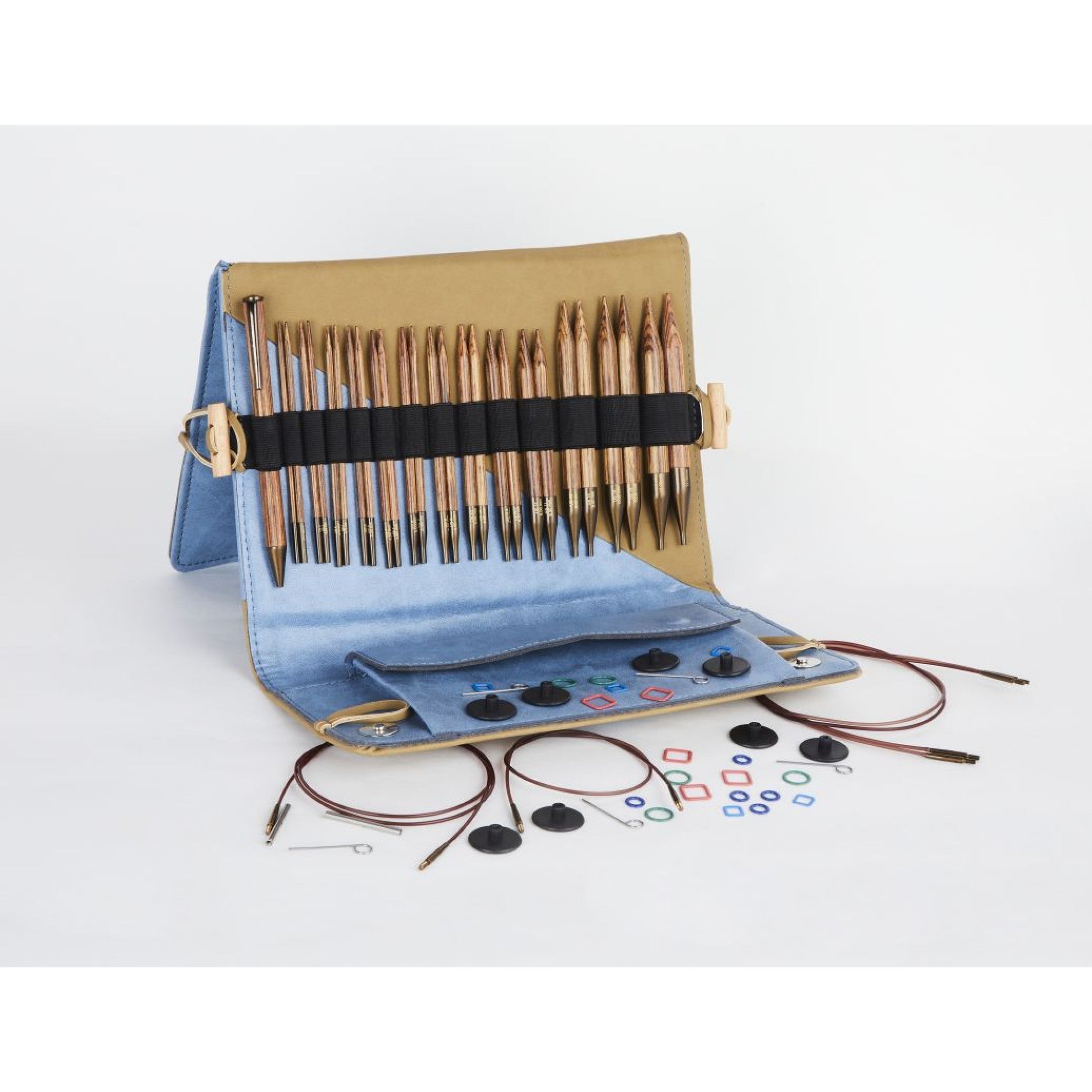 KnitPro Nadelset Grande auswechselbare Nadelspitzen Ginger Holz 13 cm 3,25 - 12,00 mm