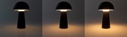 LED Akku-Tischleuchte "Foco Seta" 3000K, IP20, TouchDim, 23cm,matt schwarz
