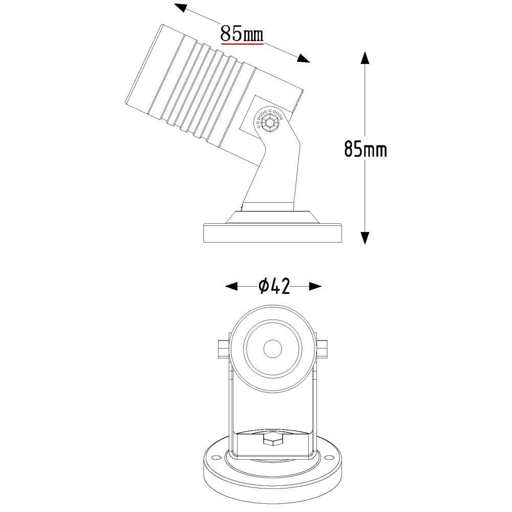 Deko-Light Mini II CW 3W silberfarben