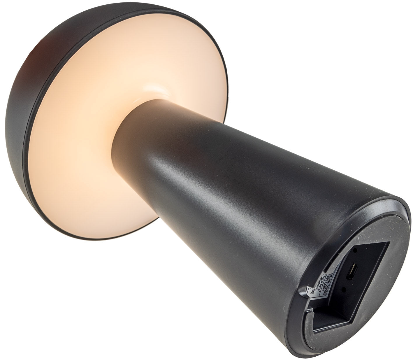 LED Akku-Tischleuchte "Foco Seta" 3000K, IP20, TouchDim, 23cm,matt schwarz