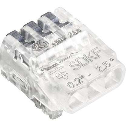 75x EGB Steckklemmen SDKF 3 transp./anthrazit