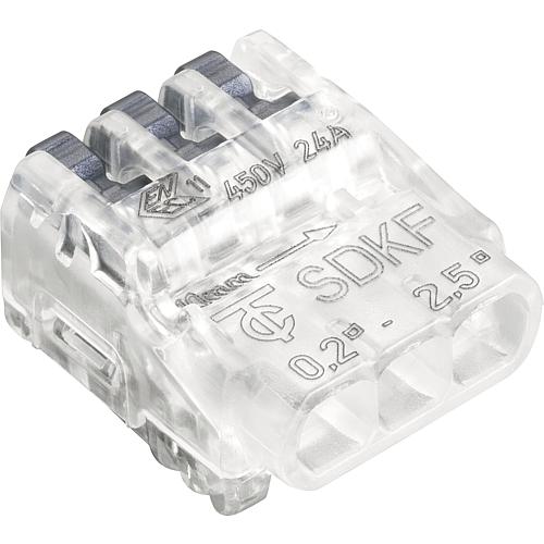 75x EGB Steckklemmen SDKF 3 transp./anthrazit