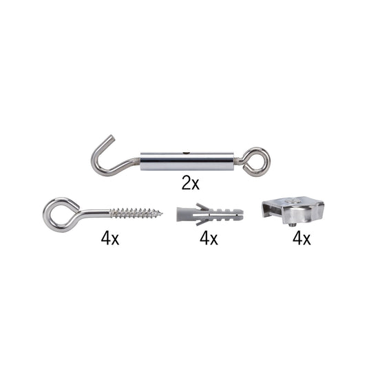 Paulmann Wire System Light&Easy Spann-Montageset nicht isoliert Chrom Metall