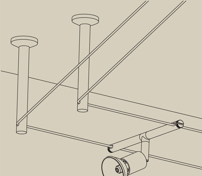 Paulmann Wire System L&E Umlenker/Abhängung zum Aufschrauben 1 Paar 165mm Chrom Met