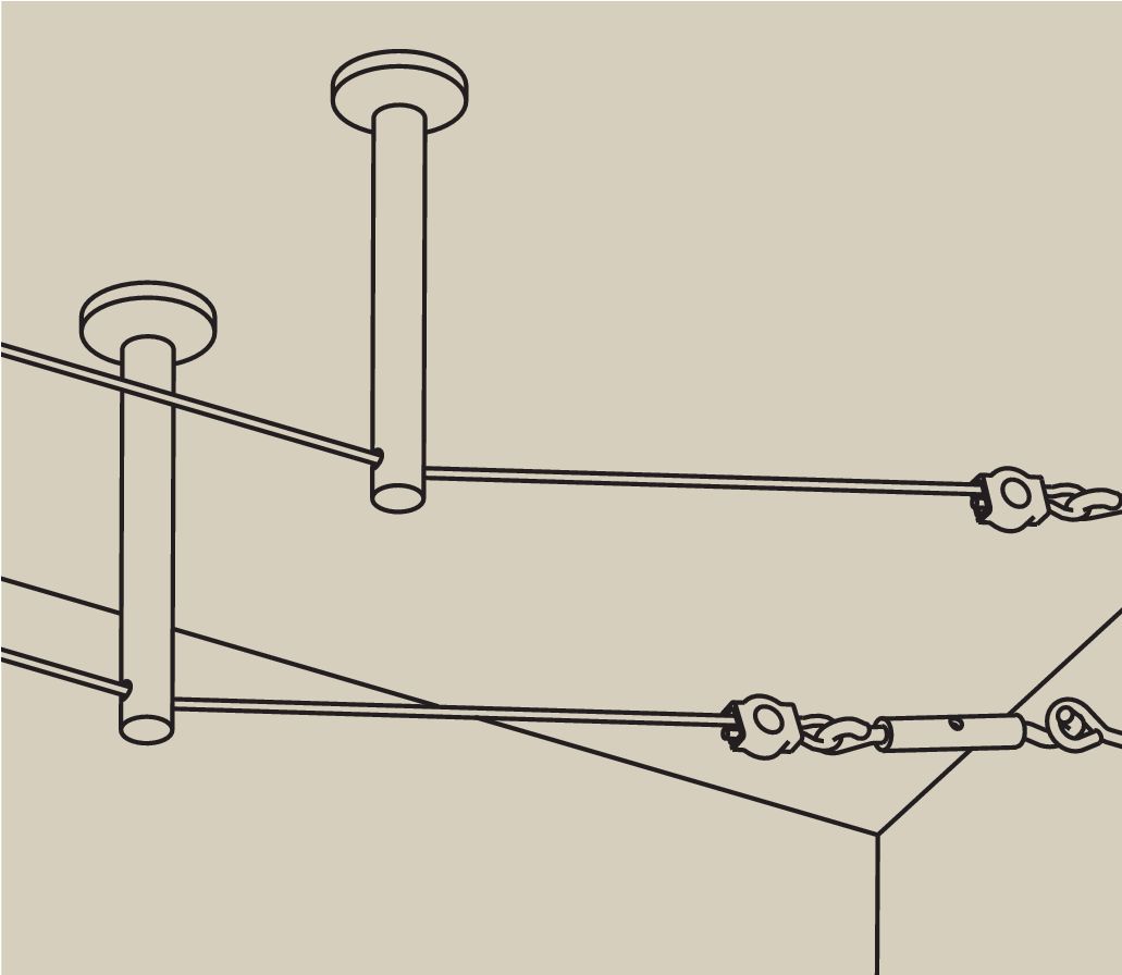 Paulmann Wire System L&E Umlenker/Abhängung zum Aufschrauben 1 Paar 165mm Chrom Met