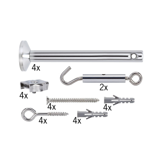 Paulmann Wire System Light&Easy Spann-Montageset 4 Umlenker 165mm Chrom Metall