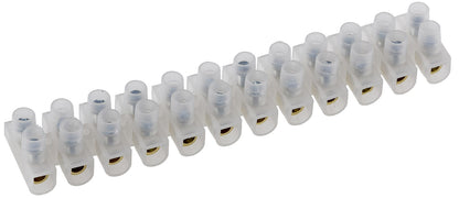 Lüsterklemmen für 1,5-2,5mm², 12 Klemmen Messingeinsatz, transparent