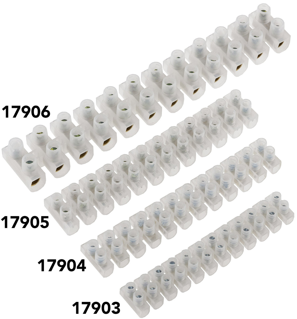 Lüsterklemmen für 1,5-2,5mm², 12 Klemmen Messingeinsatz, transparent