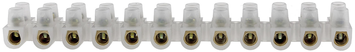 Lüsterklemmen für 1,5-2,5mm², 12 Klemmen Messingeinsatz, transparent
