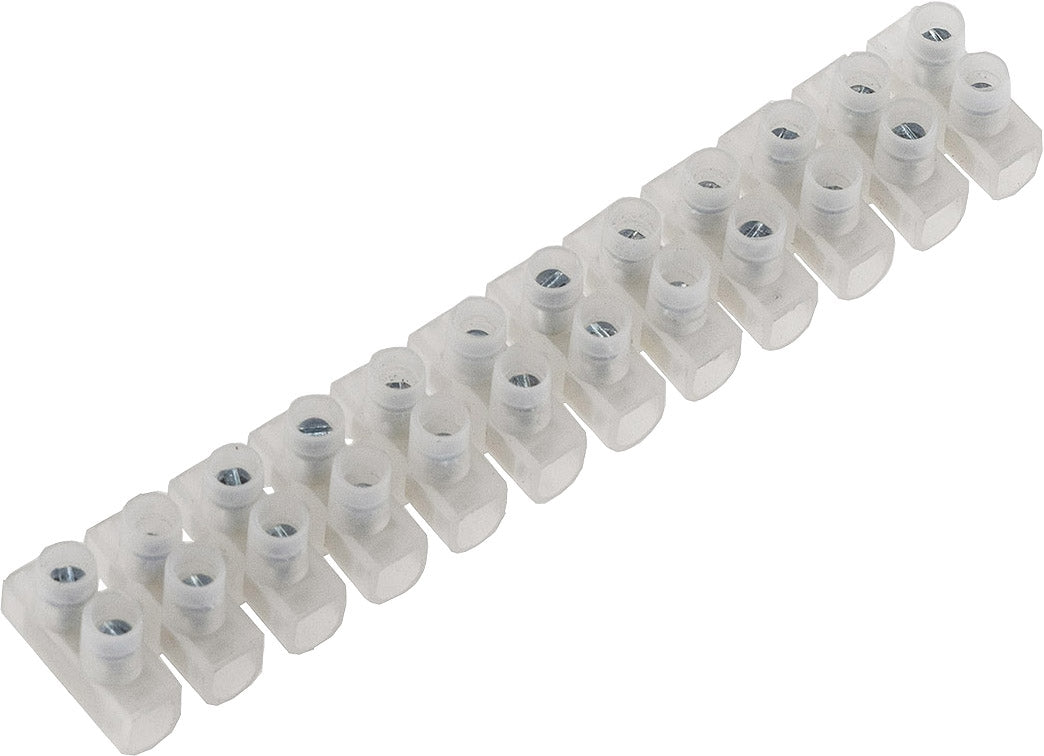 Lüsterklemmen für 1,5-2,5mm², 12 Klemmen Messingeinsatz, transparent