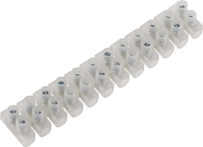 Lüsterklemmen für 1,5-2,5mm², 12 Klemmen Messingeinsatz, transparent