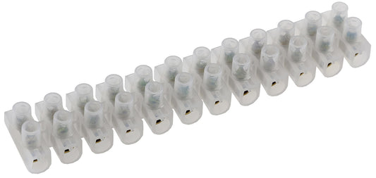 Lüsterklemmen für 2,5-4,0mm², 12 Klemmen Messingeinsatz, transparent