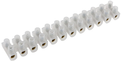 Lüsterklemmen für 4,0-10mm², 12 Klemmen Messingeinsatz, transparent
