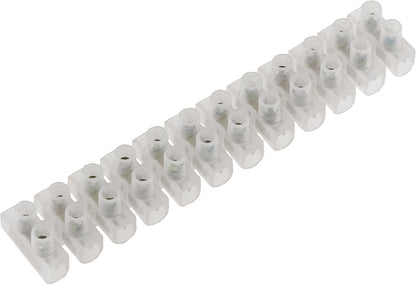 Lüsterklemmen für 4,0-10mm², 12 Klemmen Messingeinsatz, transparent