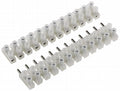 Lüsterklemmen für 2,5-4,0mm², 12 Klemmen Messingeinsatz, transparent, steckbar