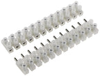 Lüsterklemmen für 2,5-4,0mm², 12 Klemmen Messingeinsatz, transparent, steckbar