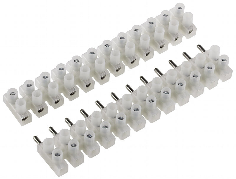 Lüsterklemmen für 2,5-4,0mm², 12 Klemmen Messingeinsatz, transparent, steckbar