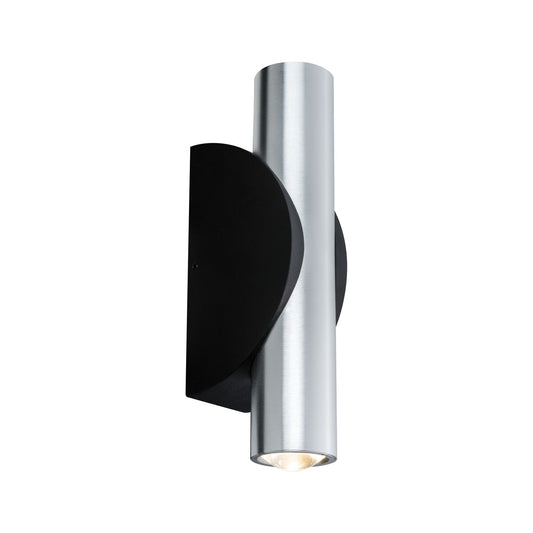 Paulmann ABL Set 2Flame LED 2x3,2W 230V IP44 rund Schwarz/Alu gebürstest Alu