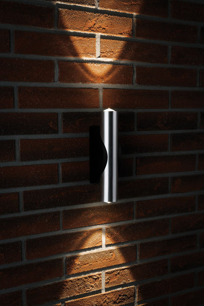 Paulmann ABL Set 2Flame LED 2x3,2W 230V IP44 rund Schwarz/Alu gebürstest Alu