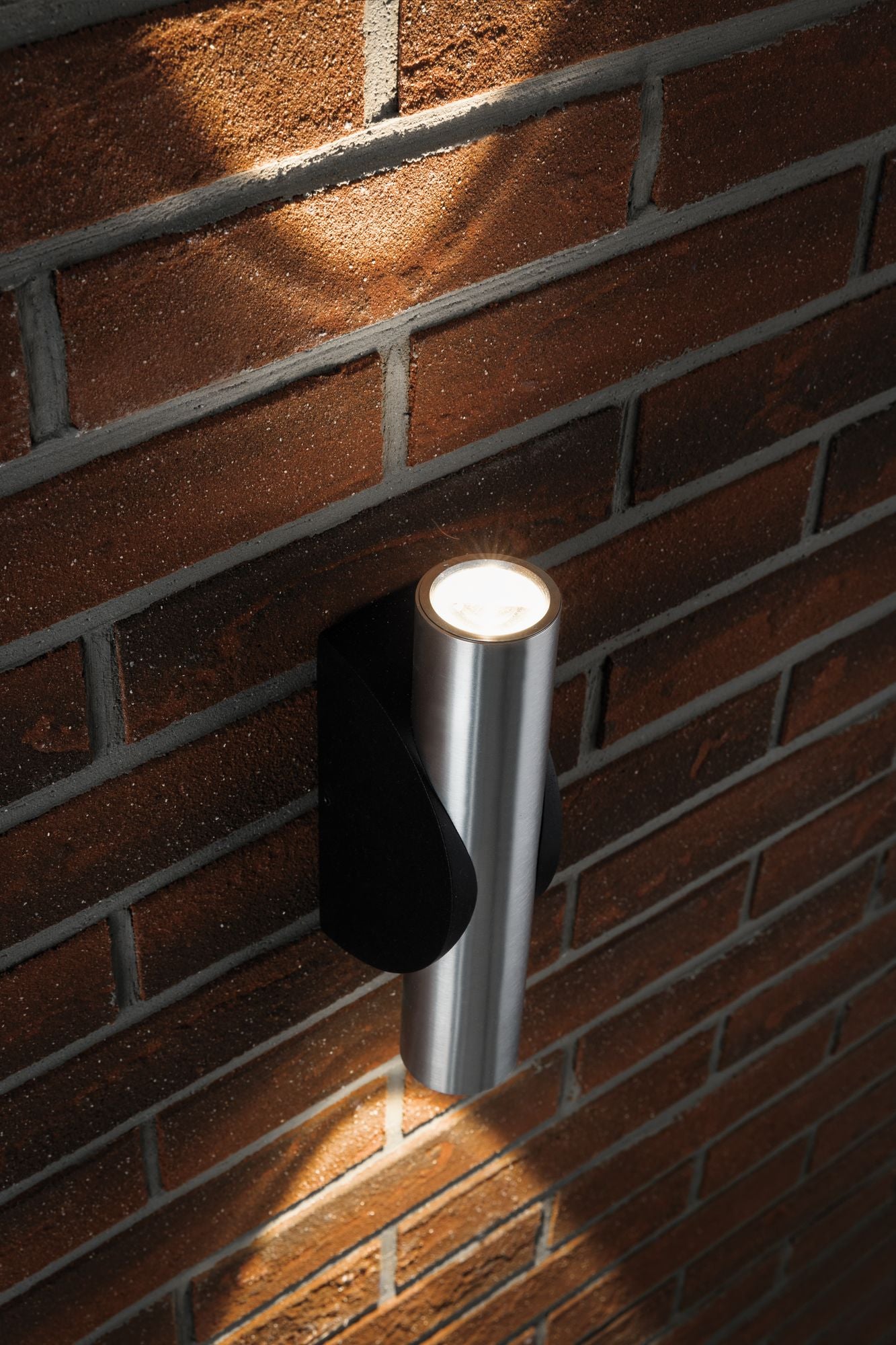 Paulmann ABL Set 2Flame LED 2x3,2W 230V IP44 rund Schwarz/Alu gebürstest Alu