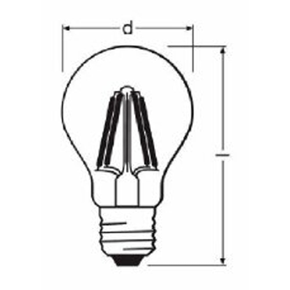 Osram PARATHOM Retrofit CLASSIC A ADVANCED   klar / transparent