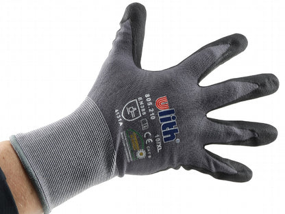 Profi Arbeits-Handschuhe mit Kautschuk- Beschichtung, Ökotex 100, Größe 9
