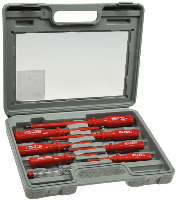 Schraubendreher-Set "KS-8 Elektro" mit Koffer, isolierter Schaft, 8-teilig