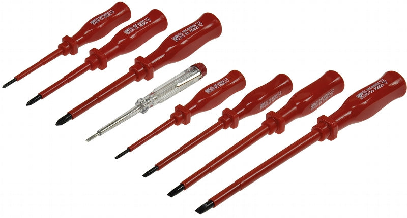 Schraubendreher-Set "KS-8 Elektro" mit Koffer, isolierter Schaft, 8-teilig