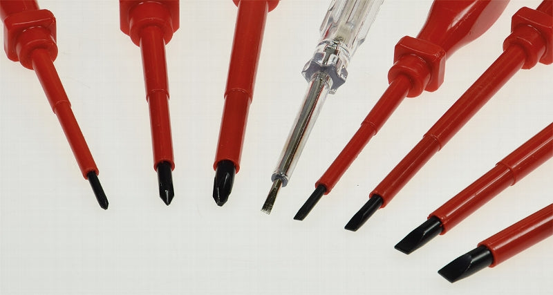 Schraubendreher-Set "KS-8 Elektro" mit Koffer, isolierter Schaft, 8-teilig